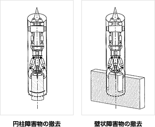 円柱障害物の撤去 / 壁状障害物の撤去